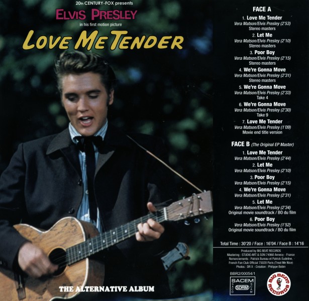 LP CD Love Me Tender  The Alternative Album Pack Collector  Big Beat Records BBR 2-00054-1