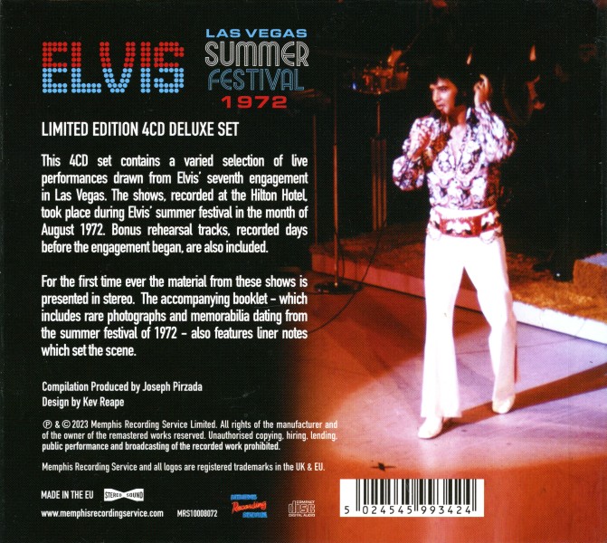 CD Las Vegas Summer Festival 1972 MRS 10008072