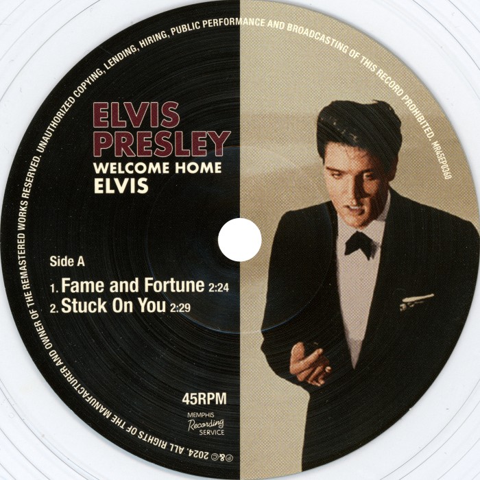 CD EP Welcome Home Elvis MRS MR45RP0360