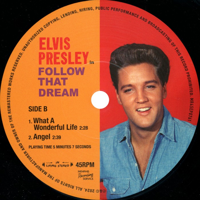 CD EP Follow That Dream MRS MR45EP0761
