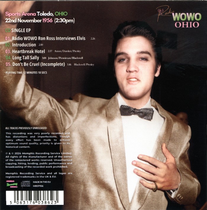CD EP On Fire In Toledo 1956 MRS MR45EP1156