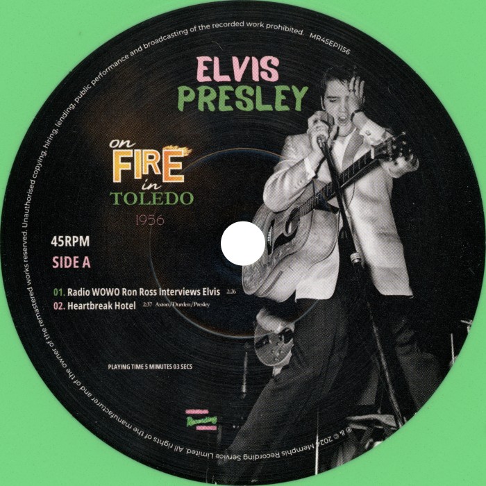 CD EP On Fire In Toledo 1956 MRS MR45EP1156