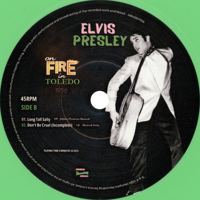 CD EP On Fire In Toledo 1956 MRS MR45EP1156