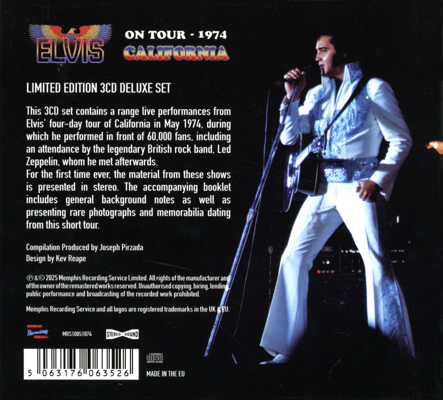 CD Book On Tour 1974 California MRS MRS1005174