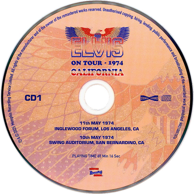 CD Book On Tour 1974 California MRS MRS1005174
