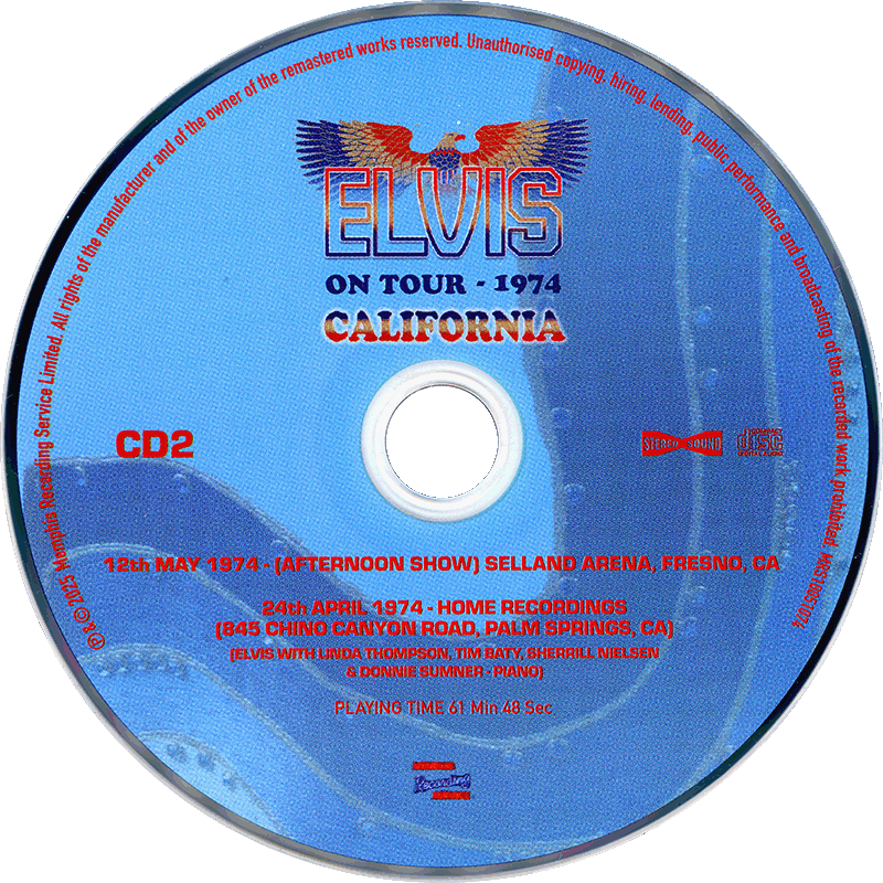 CD Book On Tour 1974 California MRS MRS1005174
