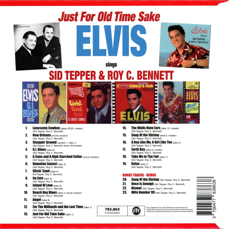 CD Just For Old Time Sake VPI 783863