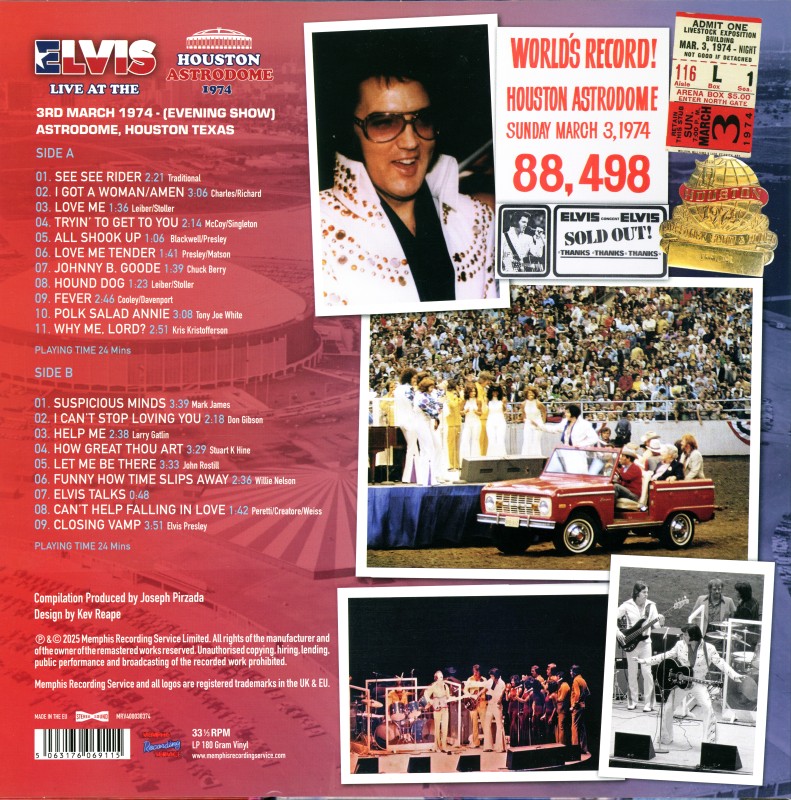 LP live At The Houston Astrodrome 1974 MRS MRV10030374