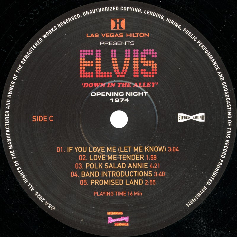 LP Down In The Alley Opening Night 1974 MRS MRV40190874