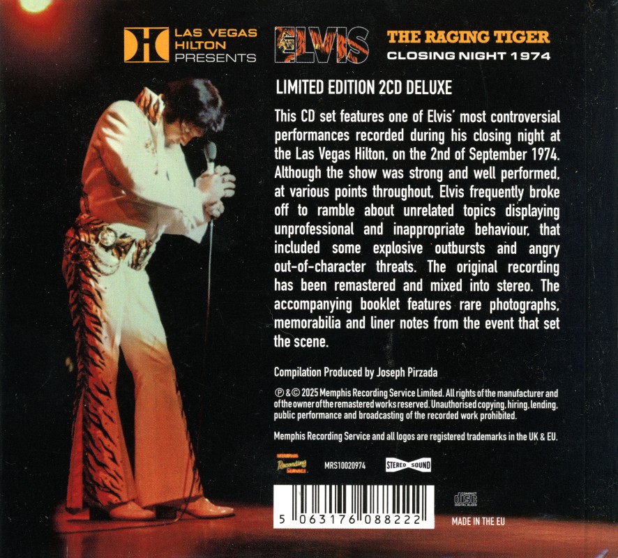 CD The Racing Tiger Closing Night 1974 MRS MRS10020974