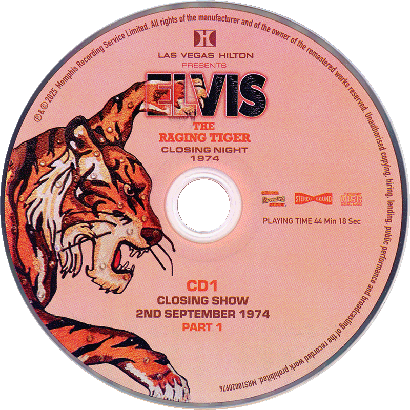 CD The Racing Tiger Closing Night 1974 MRS MRS10020974