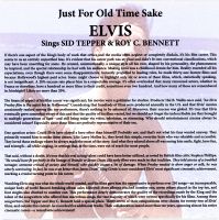 CD Just For Old Time Sake VPI 783863