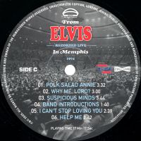 LP From Elvis Recorded Live In Memphis 1974 MRS MRV10160374
