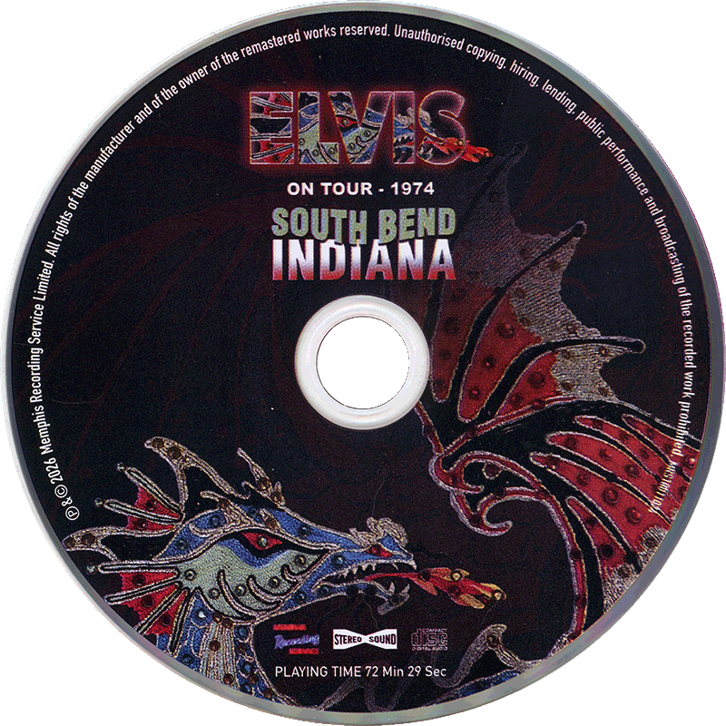 CD Elvis on Tour 1974 South Bend Indiana MRS MRS40011074